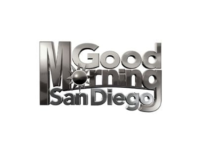 Logo for Good Morning San Diego: A vibrant sunrise over the ocean, with the words "Good Morning San Diego" in bold, cheerful font.