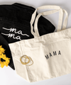 a black and tote bag with mama word
