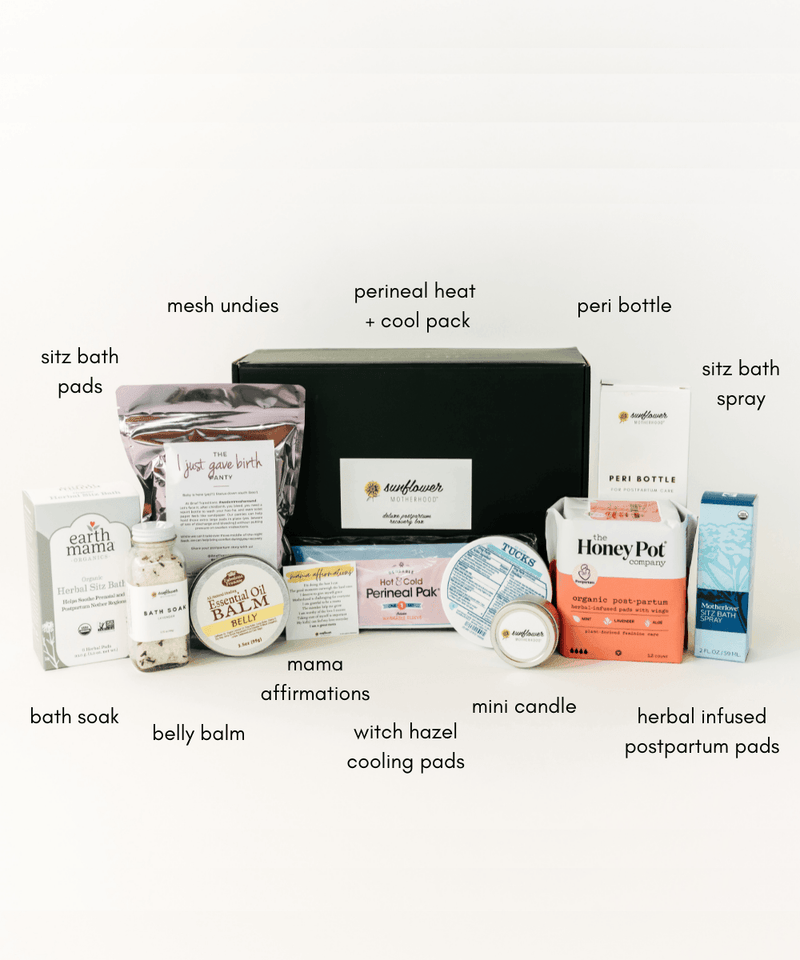 Deluxe Postpartum Recovery Box - Sunflower Motherhood